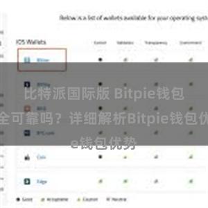 比特派国际版 Bitpie钱包安全可靠吗？详细解析Bitpie钱包优势