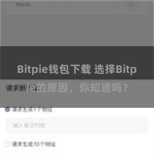 Bitpie钱包下载 选择Bitpie的原因，你知道吗？