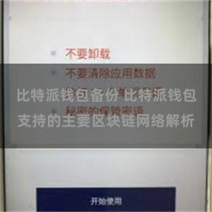 比特派钱包备份 比特派钱包支持的主要区块链网络解析