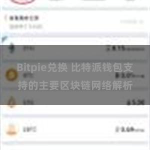 Bitpie兑换 比特派钱包支持的主要区块链网络解析