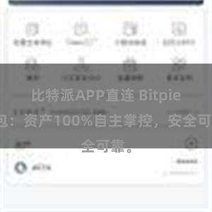 比特派APP直连 Bitpie钱包：资产100%自主掌控，安全可靠。