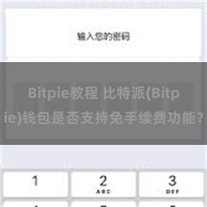 Bitpie教程 比特派(Bitpie)钱包是否支持免手续费功能？