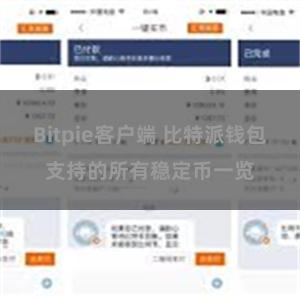 Bitpie客户端 比特派钱包支持的所有稳定币一览